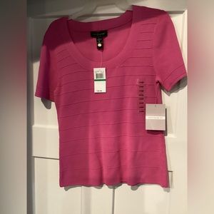 Cable and Gauge Short Sleeve Top